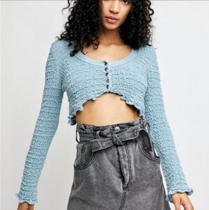 Free People Rosehip cropped sweater. Large